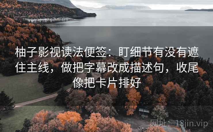 柚子影视读法便签:盯细节有没有遮住主线,做把字幕改成描述句,收尾像把卡片排好 柚子影视读法便签:盯细节有没有遮住主线,做把字幕改成描述句,收尾像把卡片排好